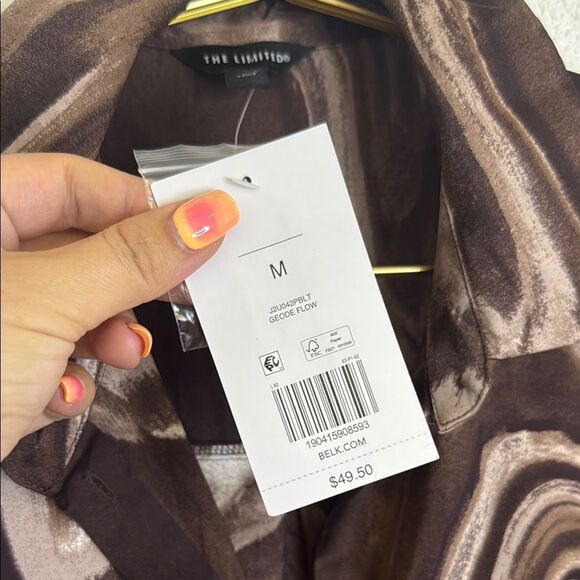 The Limited Brown Swirl Button Down Shirt - Picture 3 of 6